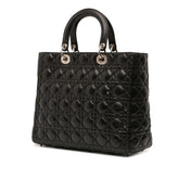 Large Lambskin Cannage Lady Dior